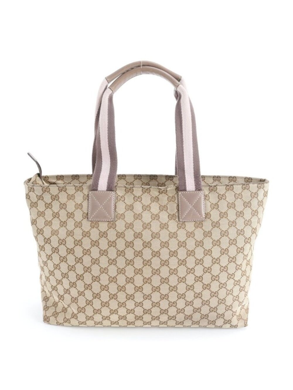 ★SOLD★ Gucci GG Canvas Leather Tote Shoulder Hand Ebm - Picture 3 of 14
